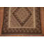Tapis brun en laine réversible Kilim 3 x 4