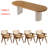 Nordic solid wood oval dining table