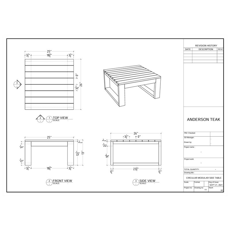 Table d'appoint droite