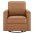 Chaise d'appoint pivotante en cuir véritable Weston (ensemble de 2)