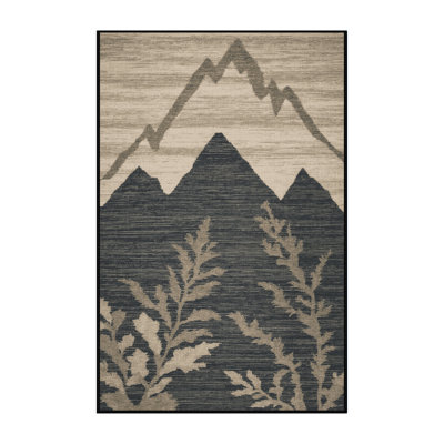 Machine Washable Nature Grey Area Rug