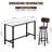 3 Piece Bar Table Set Of 2, 47" Rectangle Pub Bar Table With 2 PU Leather Upholstered Backrest Stools, Small Space Kitchen Dining Table Set For Kitchen, Living Room, Apartment-184924245