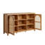 Buffet 58 po à 2 portes avec panneaux en rotin arqué-146964749