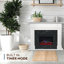 Cambridge Sofia 53-in. Electric Fireplace Mantel with Marble Inlay and Log Display-692170984