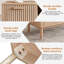 Table basse en bois massif avec tiroir et étagère de rangement Modern