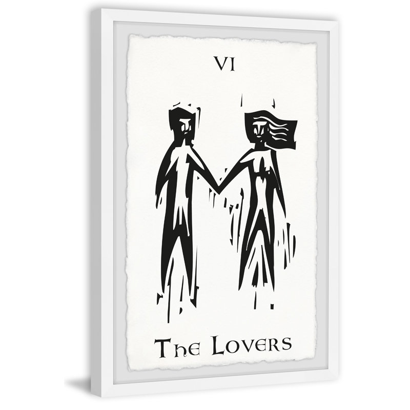The Lovers VI - Peinture encadrée, H 12 po x l 8 po x P 1,5 po