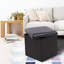 Repose-pieds pliable en similicuir avec rangement-1174561269
