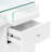 SlayStation Bella Vanity Table with Glass Table Top and 4 Drawer Units Bundle, Crystal Lux Drawer Knobs 