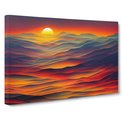 Blooming Mountain Sunset - Wrapped Canvas