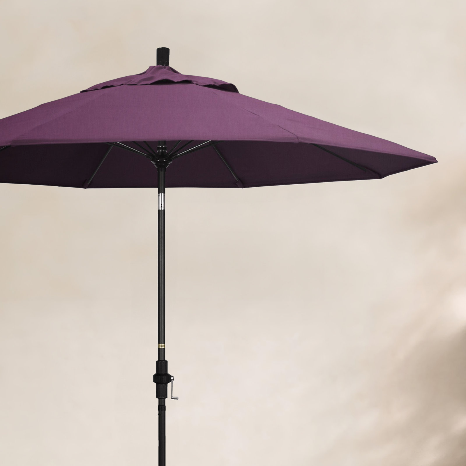 Roverta 9' Market Sunbrella® Umbrella, Canvas Iris Sunbrella® Canvas, Black