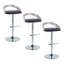 Tabourets de bar réglables Laurenzio avec repose-pieds en T arrondi (ensemble de 3)-104980000-104980005