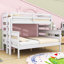 Lit simple superposé au dessus d'un grand lit avec échelle Avoca-312781544-312781545