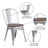Kewaunee Metal Stackable Chair with Wood Seat-1921678927