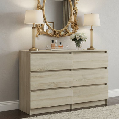 138cm W 6 - Drawer Chest of Drawers