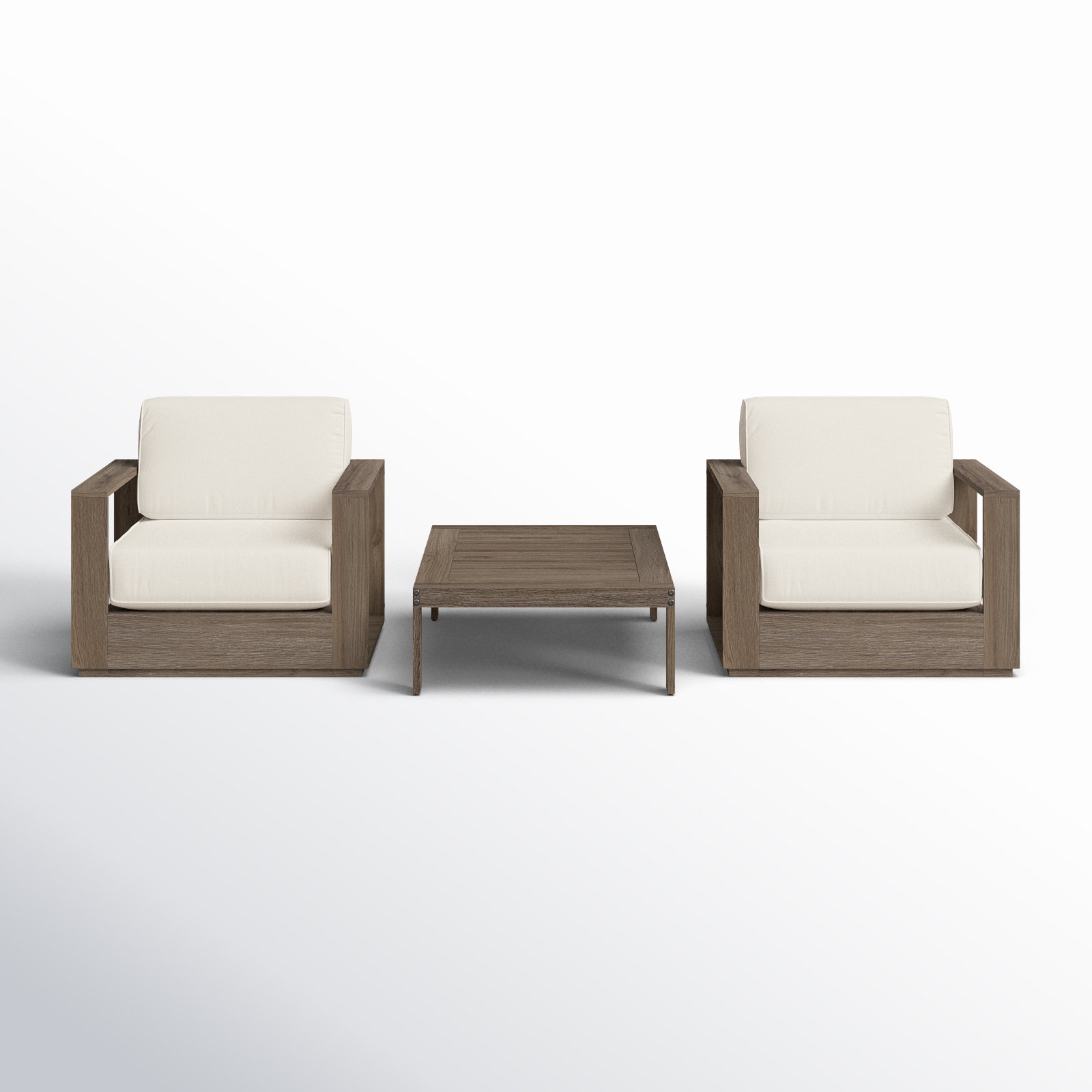 Harbor 2 - Person Patio Conversation Set with Cushions, Brown