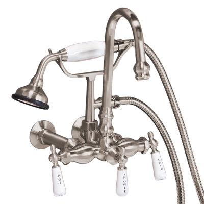 Wall Mount Gooseneck Faucet with Lever Handles by Strom Living