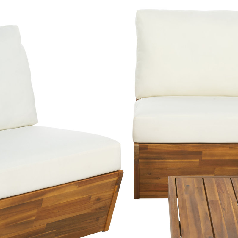 Frisina 4 Piece Conversation Set, White