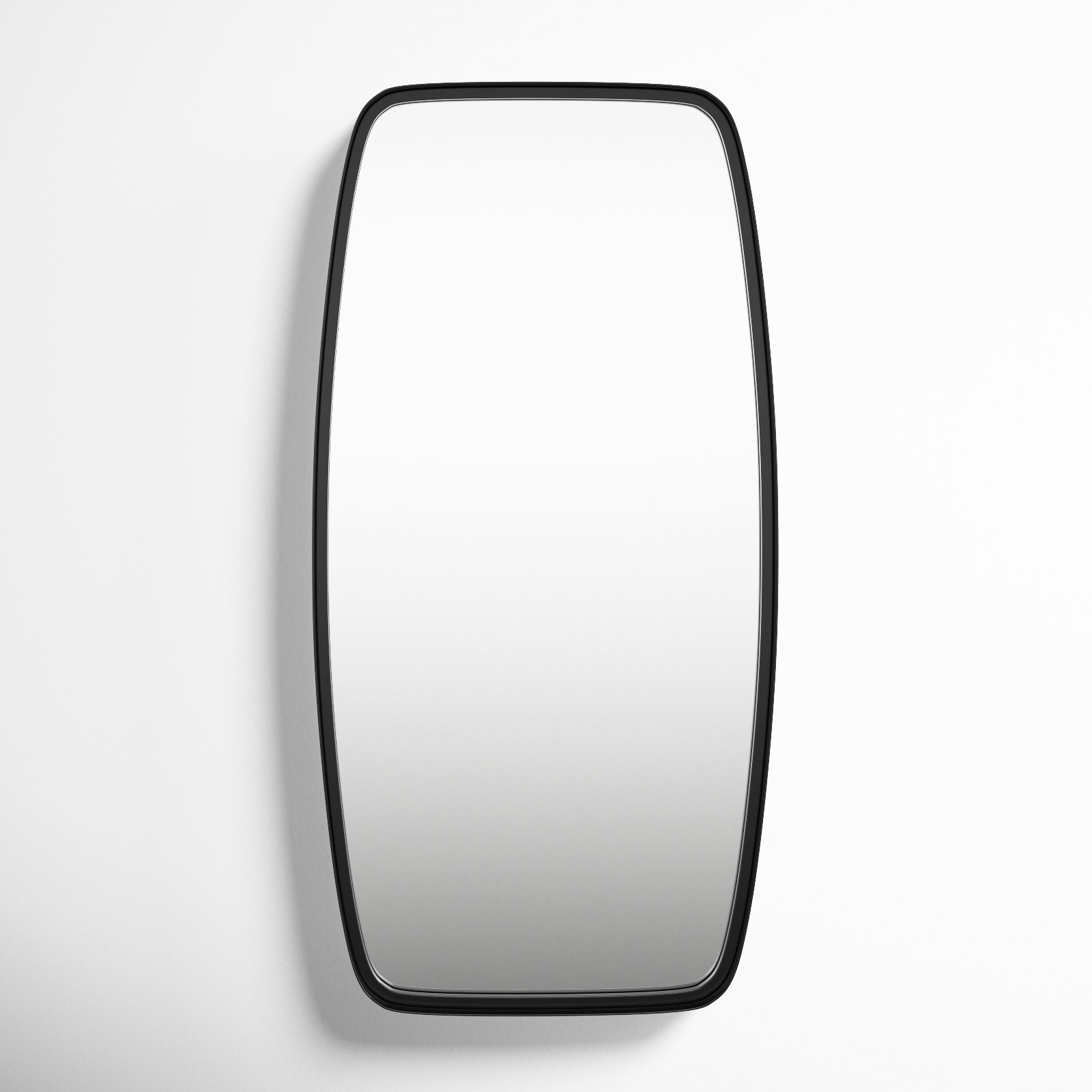 Belle Iron Wall Mirror, Black, 40" x 20"