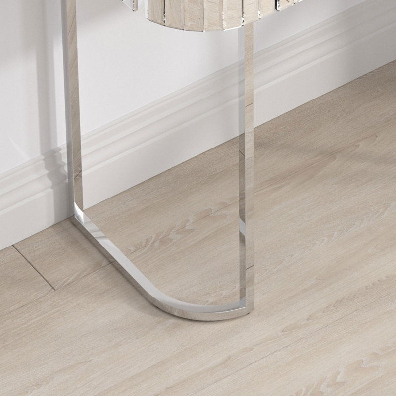 Berislav 33.46'' Glass Top Console Table