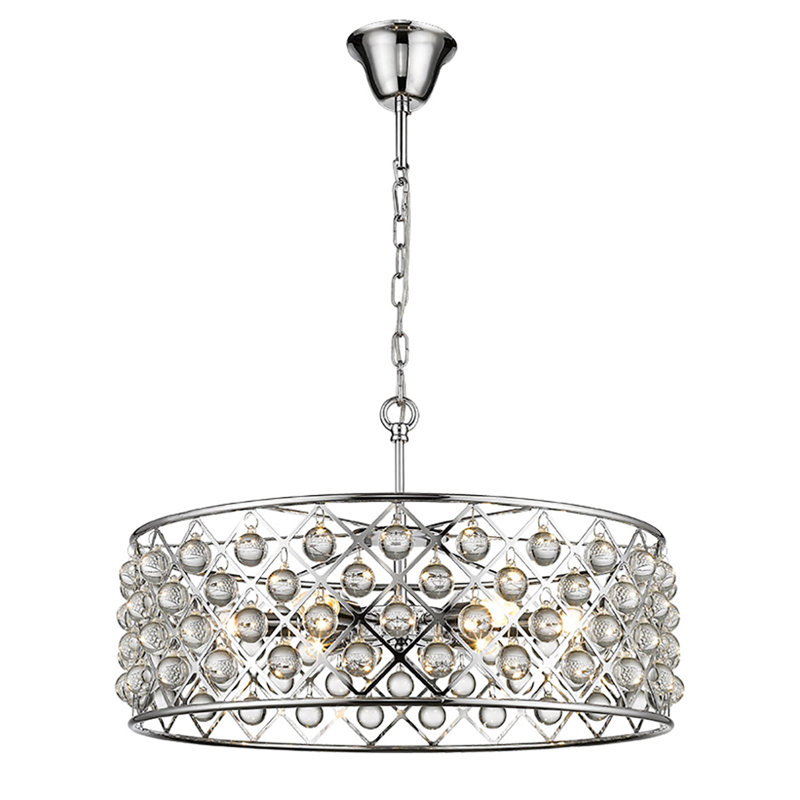 Katharine 6 - Light Drum Chandelier, Chrome