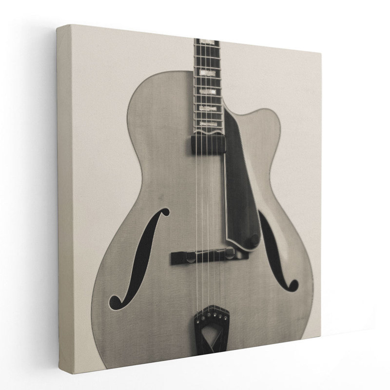 Guitare II - reproduction d'art sur toile, H 12 po x l 12 po