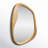Asymmetrical Pine Wood Frame Wall Mirror