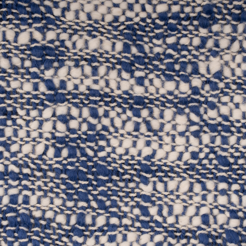 Organic Blue Cotton Reversible Throw Blanket 60" x 50"