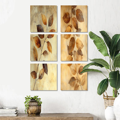 Gussie - Ensemble de 6 impressions sur toile florales