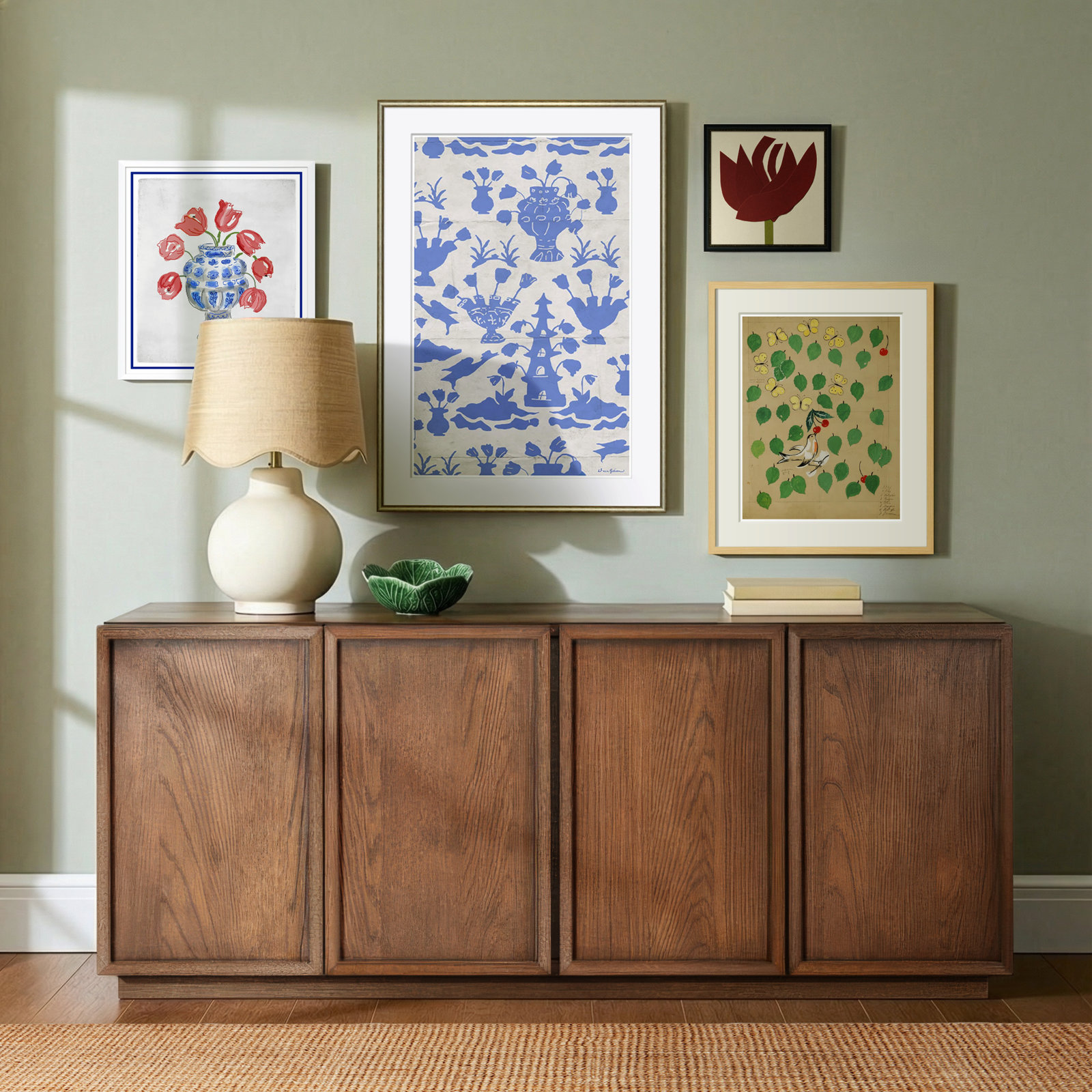 Hudson 58" TV Stand, Medium Oak