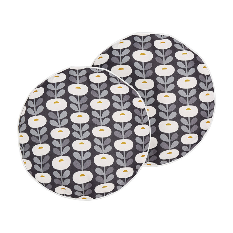 VALSORDA Indoor / Outdoor Floral Circular Throw Cushion With Filling