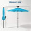 Parasol de patio avec 32 lumières DEL solaires, inclinable et manivelle pour jardin, terrasse, cour et piscine-912379537-912379543