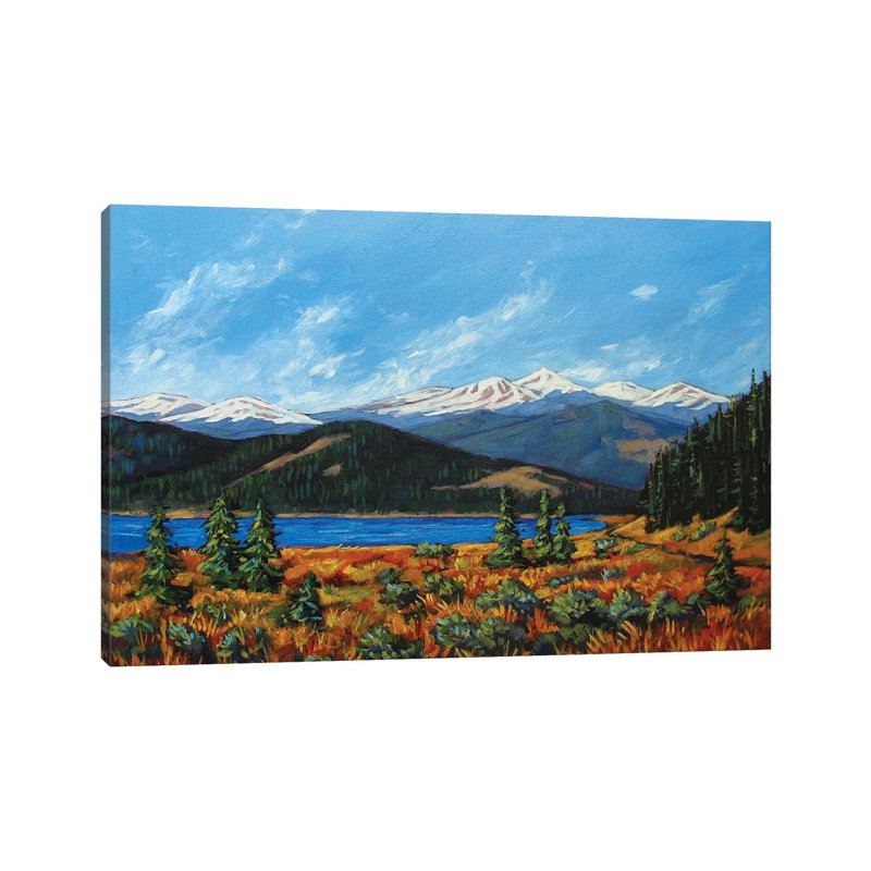 «Mount Evans, Colorado» par Patty Baker - reproduction d'art sur toile tendue, H 8 po x l 12 po x P 0,75 po