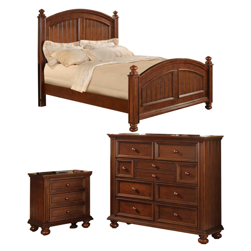 Aireon Solid Wood Piece Bedroom Set
