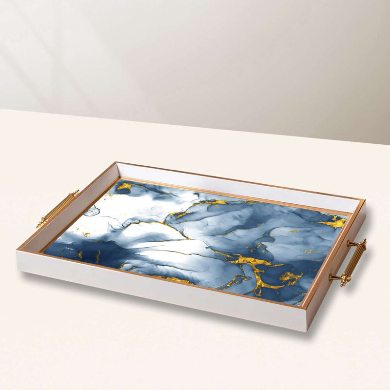 Elegant Glass Serving Tray, 19.7 x 11.4 x 1.4 inches | 100% High-Quality Glass | Perfect for Entertaining & Serving | Stylish and Functional Design for Home & Parties | Durable and Easy to Clean