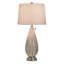Lampe de table Poly - ivoire Delnice - abat-jour blanc