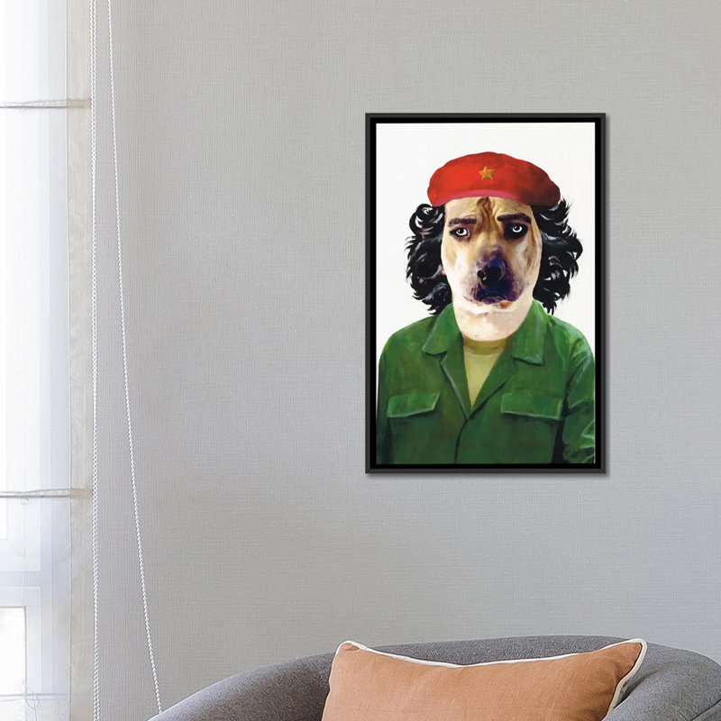« tché guevara », reproduction d’art sur toile, H 18 po x l 12 po x P 1,5 po, Toile tendue, Pas de tapis