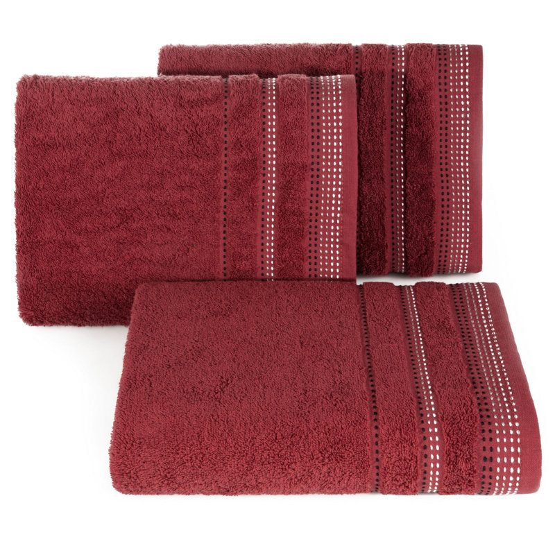 Hostnick Midweight Jacquard Hand Towel, Wine Red
