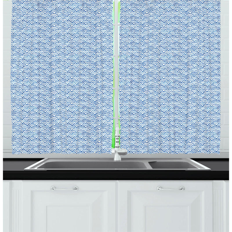 Rideau de cuisine à échelle de poisson