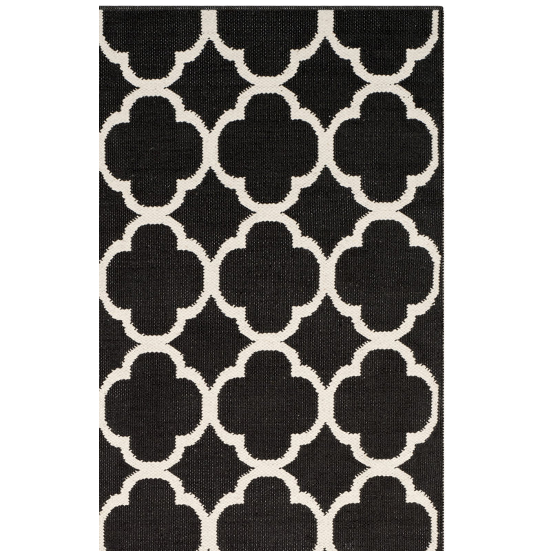 Desota Hand Woven Cotton Geometric Rug, Square 6'