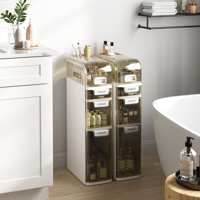 Rangement de salle de bain autoportant 3 tiroirs entièrement assemblé