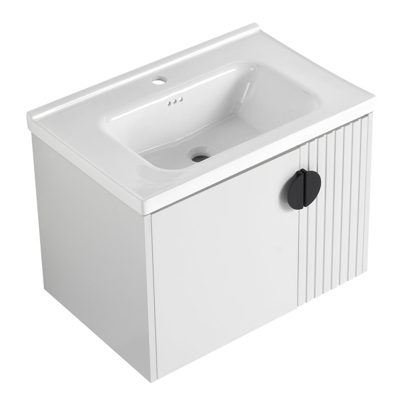 Meuble-lavabo 28 po avec lavabo en céramique, Blanc