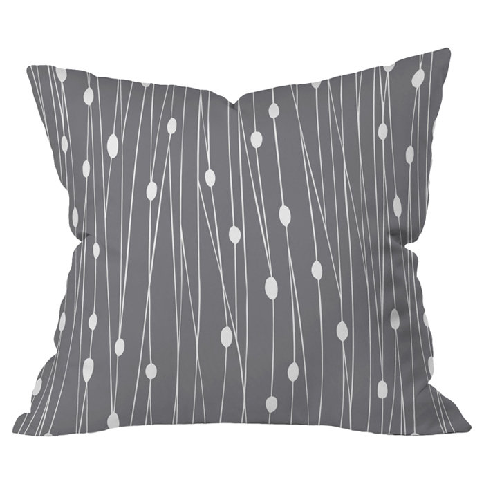 Entangled Indoor/Outdoor Throw Pillow, Gray