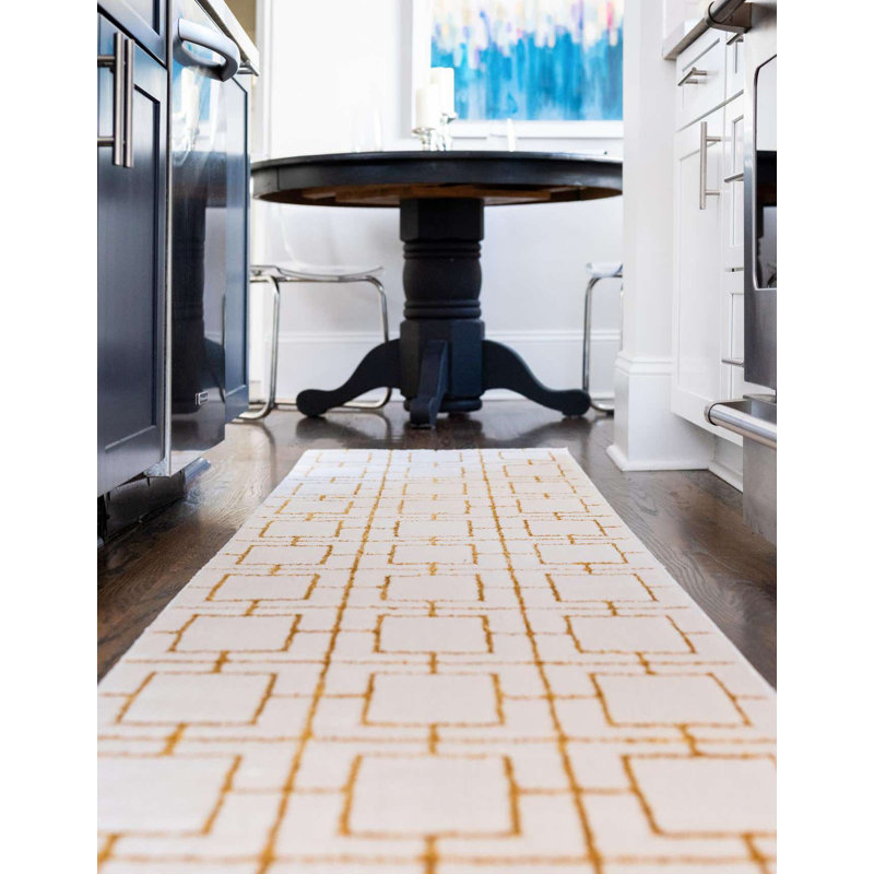 Geometric Area Rug, Runner 78.7cm x 365.8cm