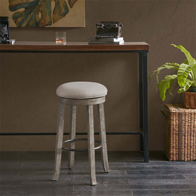 Backless Bar Stool with Swivel Seat -  Gracie Oaks, ECFB7E4FFEBA48E69BA678A7487F7EF0