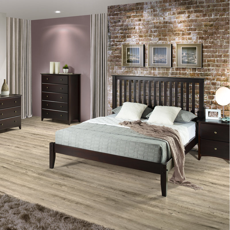 Faringdon Slat Bed, Cappuccino, Full