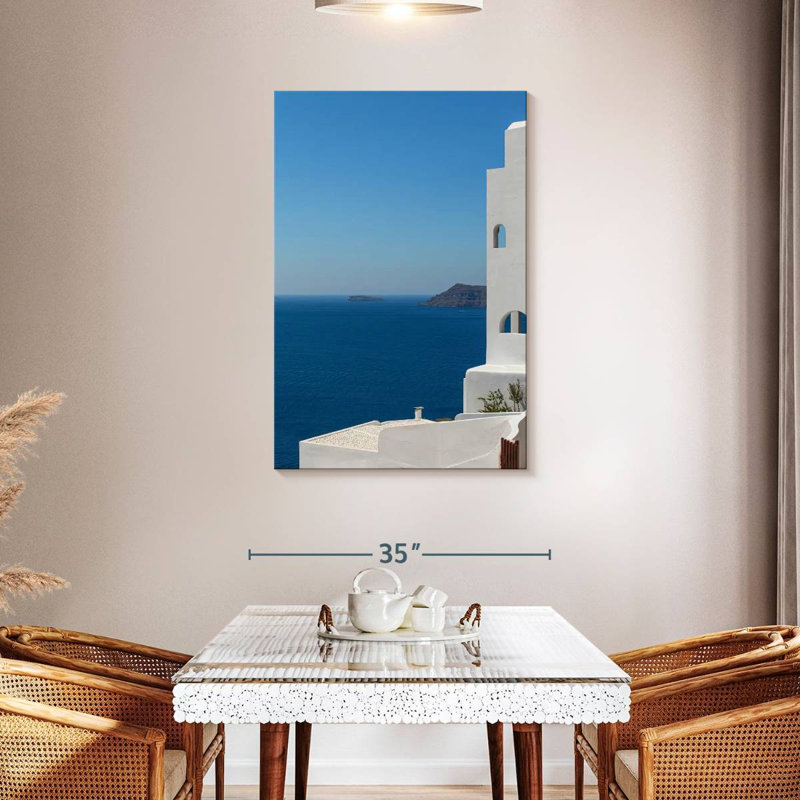Aime Santorini et la Méditerranée, H 39 po x l 26 po