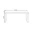 Bureau rectangulaire en bois massif noyer clair-110909420
