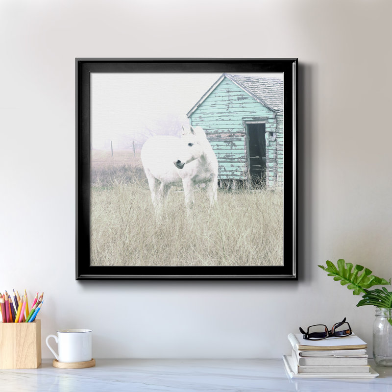 High High Horse I - reproduction d'art sur toile, H 26,5 po x l 26,5 po x P 1,5 po, Noir