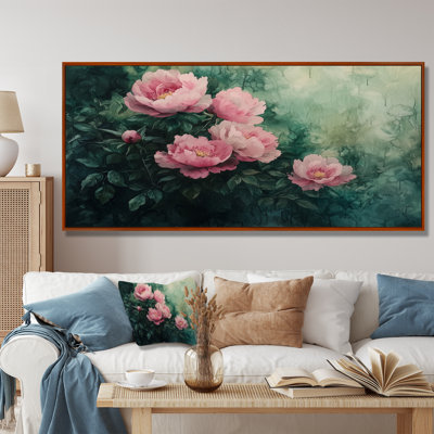 Été rose aquarelle pivoines Bloom II - pivoines, art mural