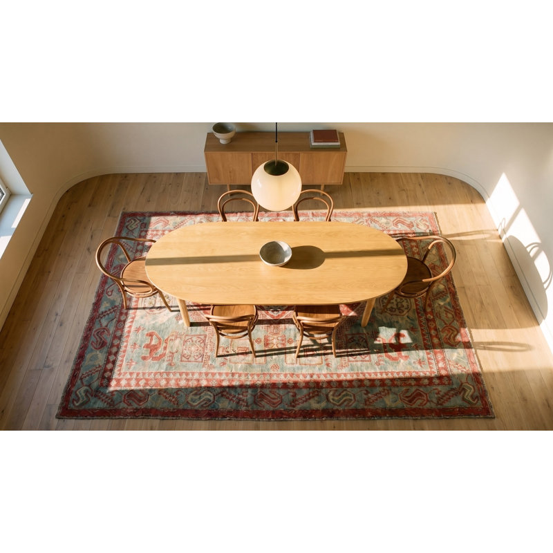 Beautiful Seafoam Green Color Tribal Pattern Antique Cotton Indian Agra Area Rug